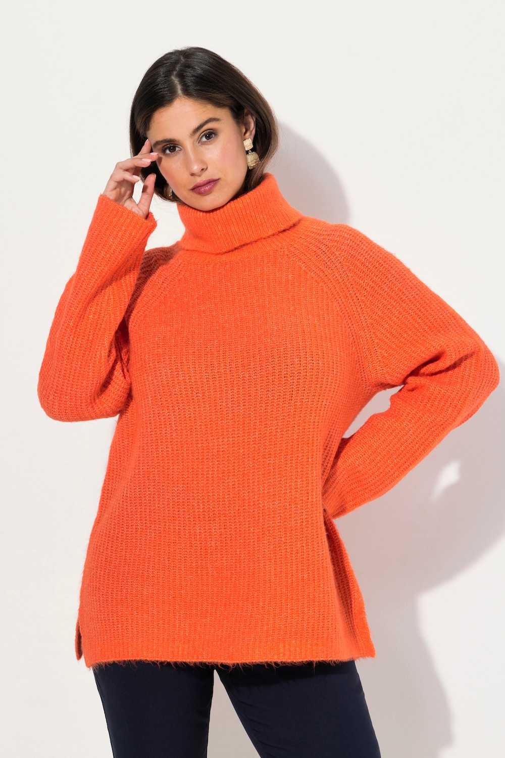 Große Größen Pullover, Damen, rot, Größe: 62/64, Synthetische Fasern, Ulla Popken