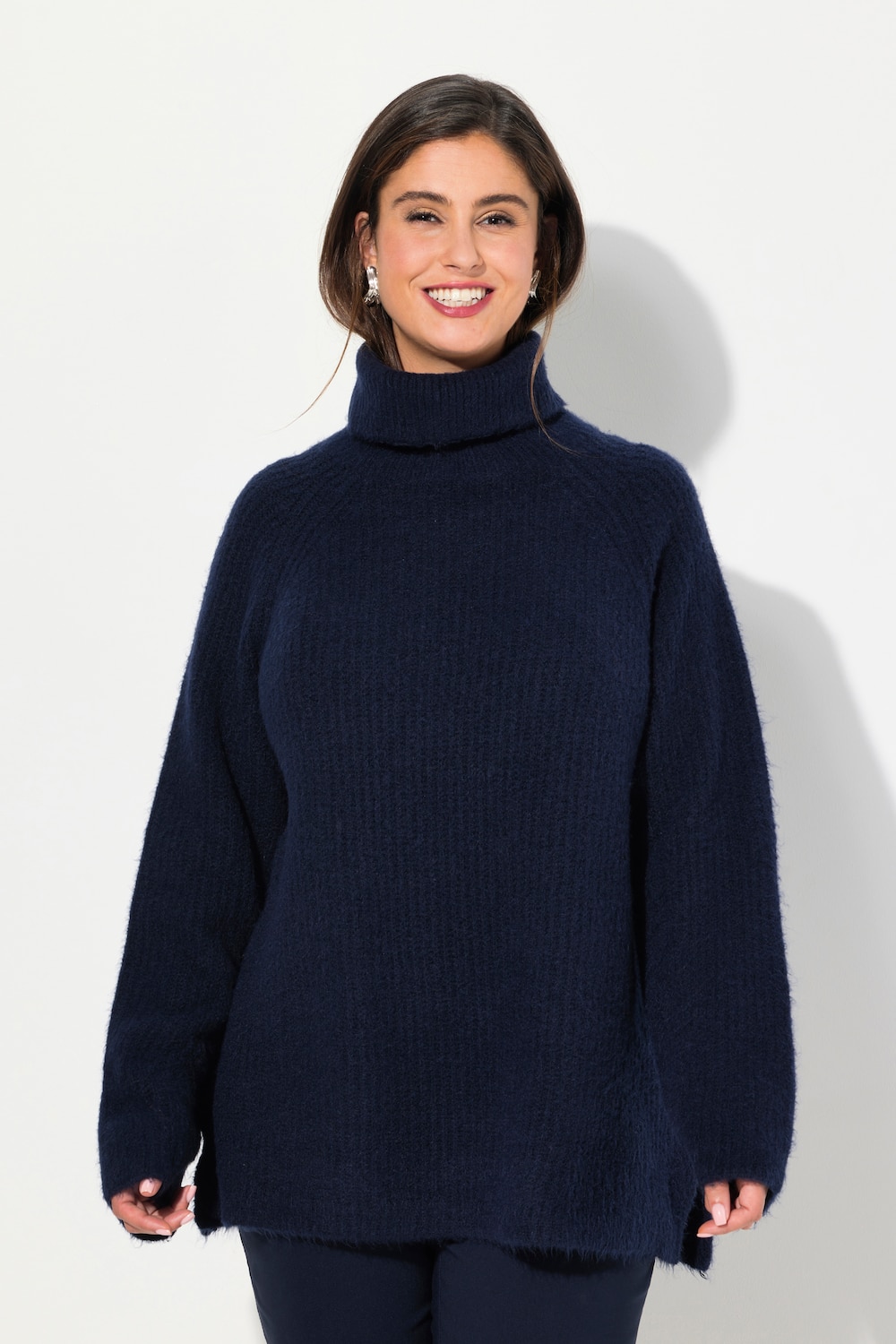 Große Größen Pullover, Damen, blau, Größe: 46/48, Synthetische Fasern, Ulla Popken