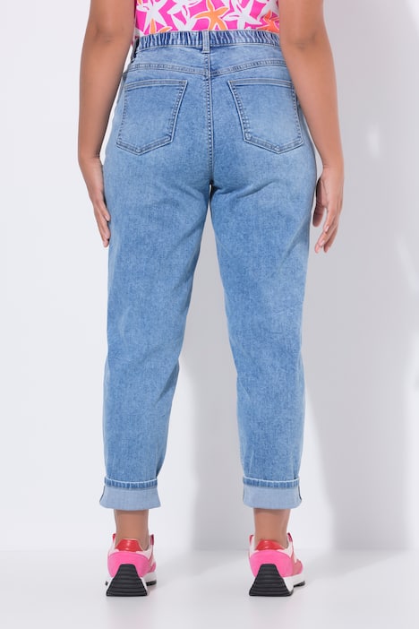 Wortel-jeans, wijde pasvorm, 5-pocket model