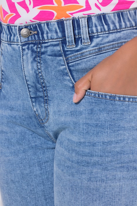 Wortel-jeans, wijde pasvorm, 5-pocket model