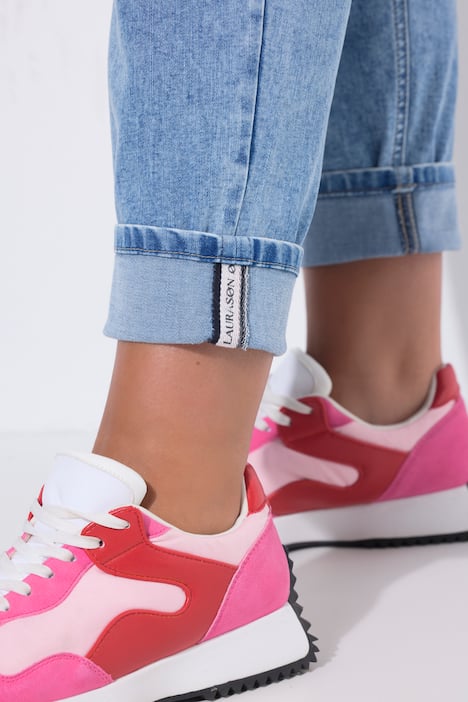 Wortel-jeans, wijde pasvorm, 5-pocket model