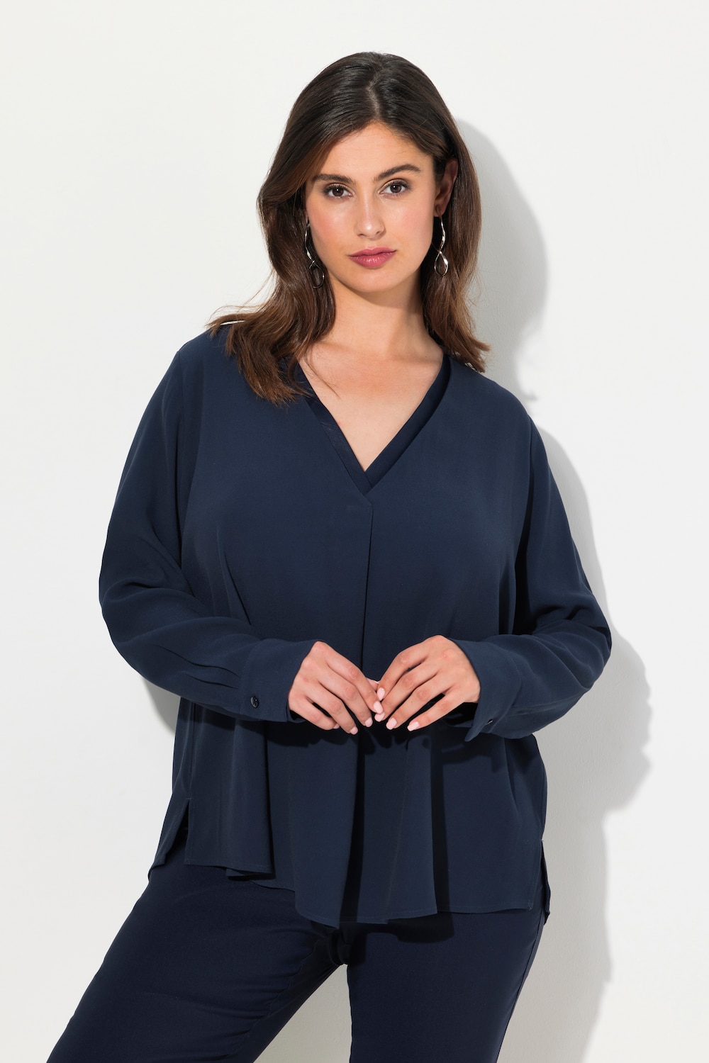 Große Größen Tunika, Damen, blau, Größe: 42/44, Viskose, Ulla Popken