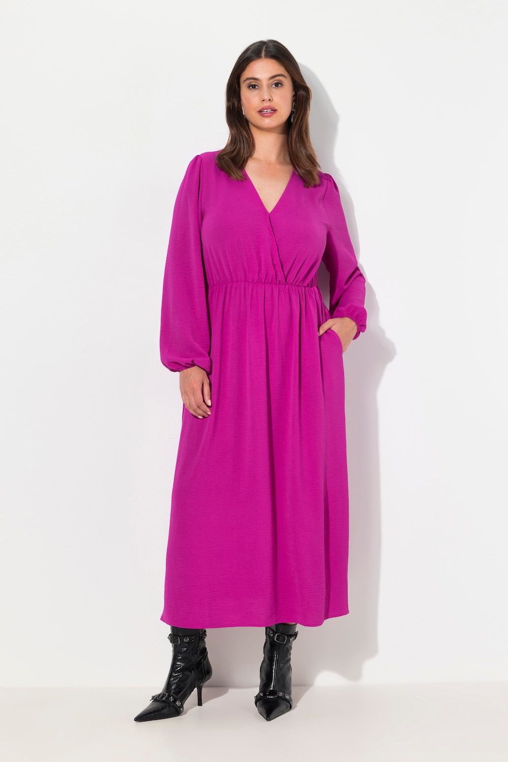 Große Größen Midikleid, Damen, lila, Größe: 62/64, Polyester, Ulla Popken