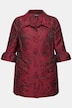 Chaqueta Jacquard, tafetán, Jacquard, cuello camisero, manga de volantes