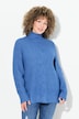 Pullover, fletmønster, ståkrave, langærmet