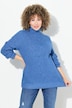 Pullover, fletmønster, ståkrave, langærmet