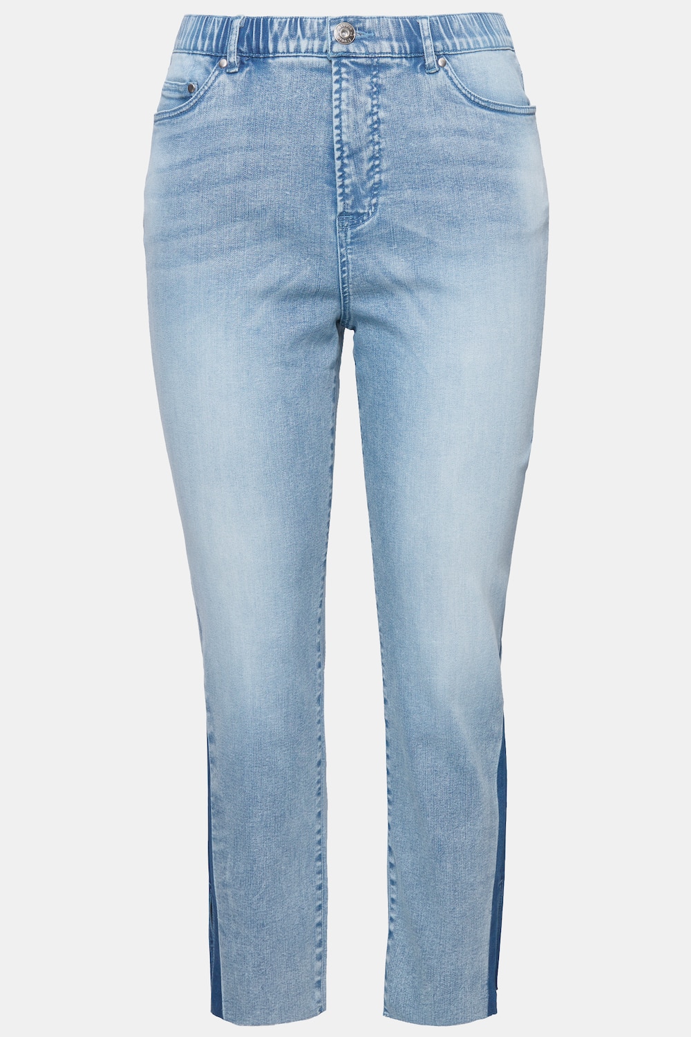Stora storlekar Mom-jeans, Dam, blå, storlek: 52, Viskos/Bomull/Polyester, Studio Untold