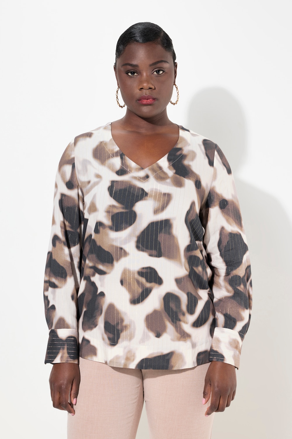 Große Größen Blusenshirt, Damen, gelb, Größe: 54/56, Viskose, Ulla Popken