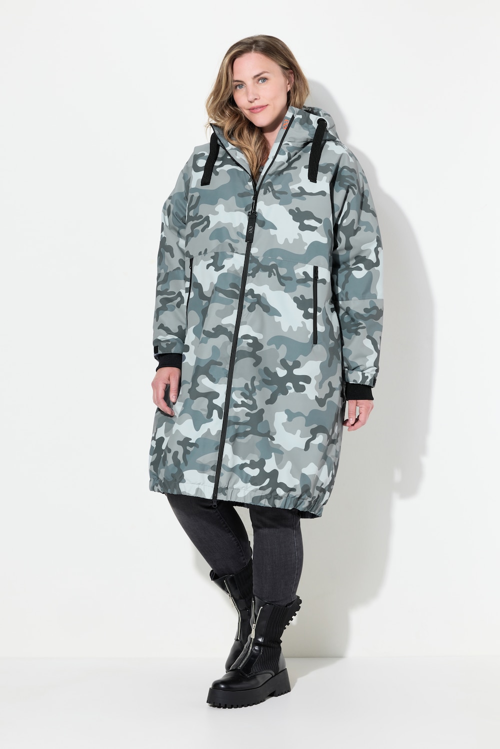 Thumbnail - Große Größen Funktionsmantel, Damen, grau, Größe: L, Polyester, LAURASON