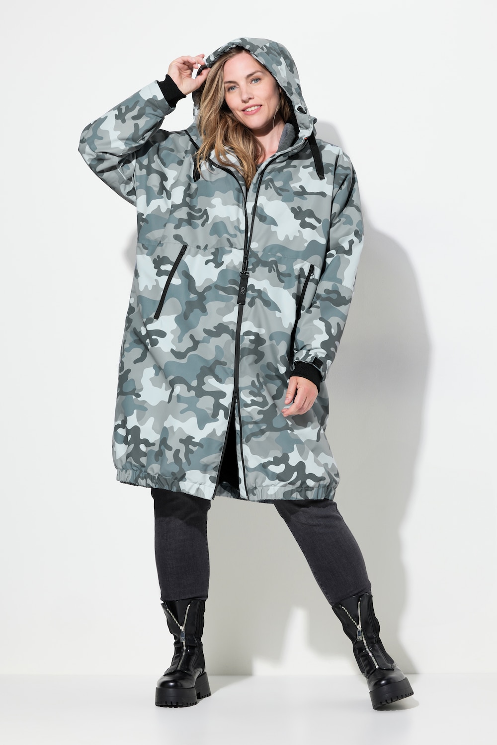 Große Größen Funktionsjacke, Damen, grau, Größe: M, Polyester, LAURASON