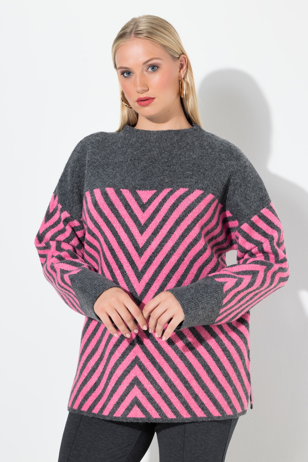 Große Größen Pullover, Damen, rosa, Größe: 58/60, Synthetische Fasern, Ulla Popken