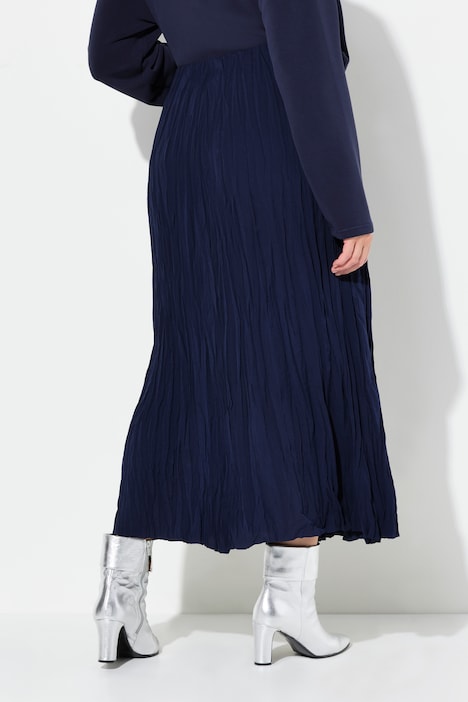 Navy pleated skirt elasticated waist hotsell