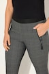 Pantaloni a quadri con taglio della gamba conico, cintura elastica e tasche con zip
