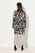 Longbluse, grafischer Druck, Hemdkragen, Langarm