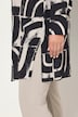Longbluse, grafischer Druck, Hemdkragen, Langarm