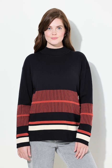 Eco Cotton Block Striped Milano KNit Sweater