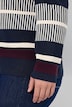 Pullover, Streifen, Stehkragen, Langarm, Biobaumwolle