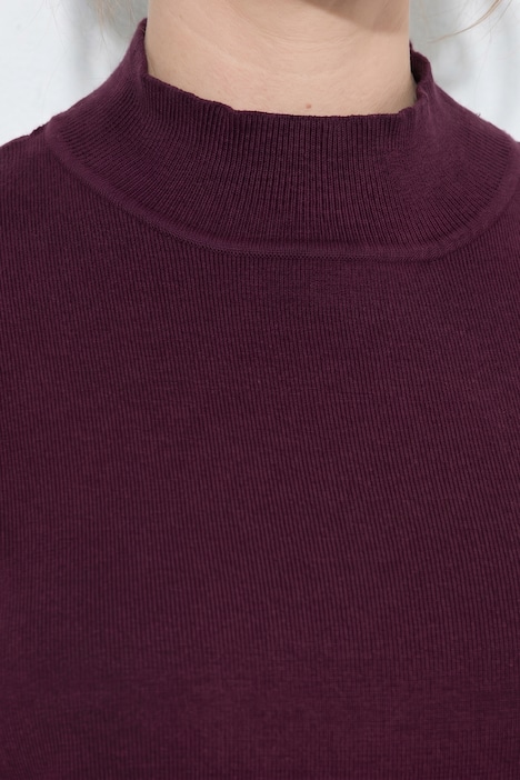Pullover, Streifen, Stehkragen, Langarm, Biobaumwolle