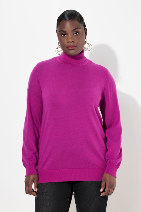 Merino Wool Long Sleeve Turtleneck Sweater