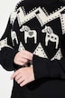 Pullover, Fair Isle, col, lange mouwen, biologische katoen