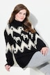 Pullover, Fair Isle, col, lange mouwen, biologische katoen