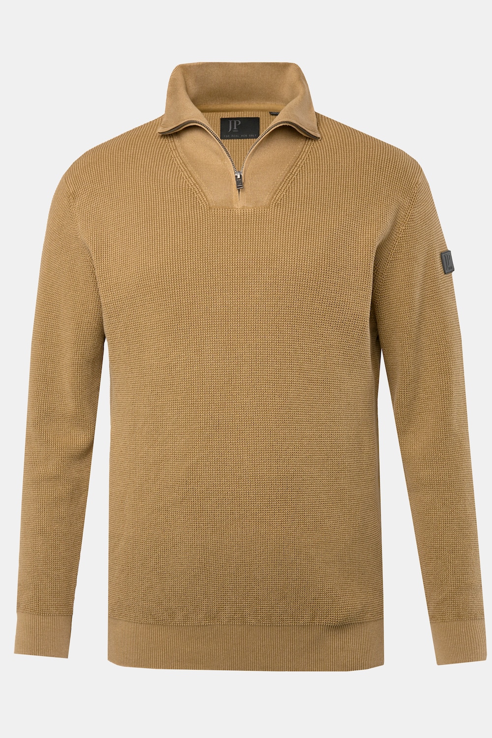 Pull camionneur JP 1880 en maille. Col zippé et look vintage – jusqu'au 7 XL