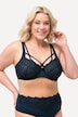 Soutien-gorge à armatures TruYou, dentelle transparente et rubans fantaisie - bonnet C-F
