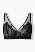 Soutien-gorge à armatures, dentelle et bretelles en mesh - bonnets B-E