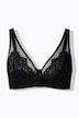 Soutien-gorge à armatures, dentelle et bretelles en mesh - bonnets B-E