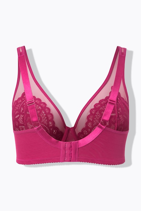 Soutien-gorge à armatures, dentelle et bretelles en mesh - bonnets B-E