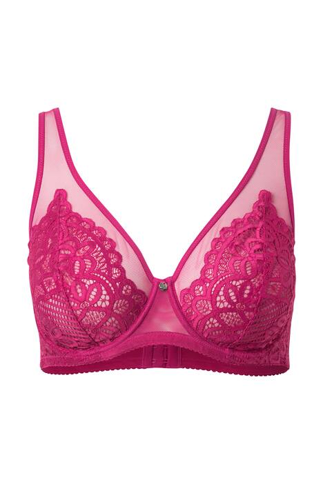 Podprsenka s kosticemi, krajka, síťovaná ramínka, košíčky B-E