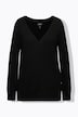 Chaqueta de punto, escote en V, lana pura, tapeta de botones