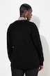 Chaqueta de punto, escote en V, lana pura, tapeta de botones