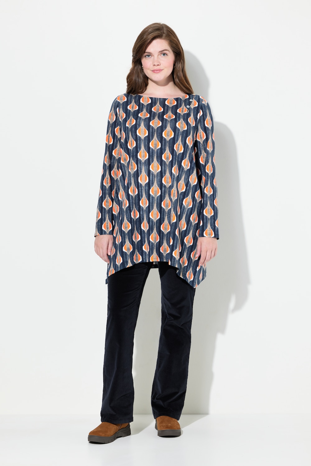 Große Größen Shirt, Damen, schwarz, Größe: 54/56, Baumwolle, Ulla Popken