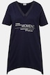 Half-Sleeve V-Neck Inscription T-Shirt