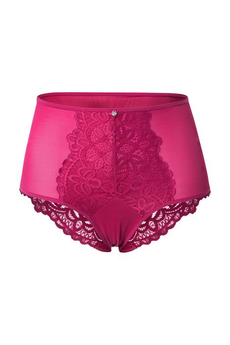 Maxi kalhotky, květovaná krajka, mikrovlákno