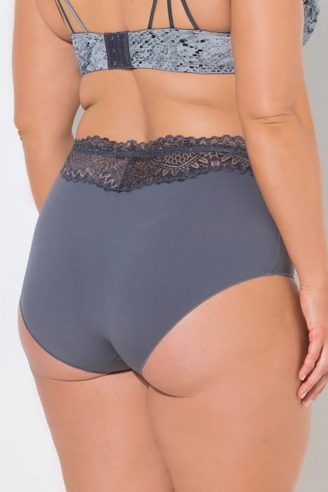 TruYou Maxislips, 3er-Pack, Spitzen-Bündchen, Mikrofaser