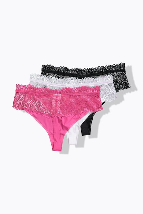 Strings, set van 3, kanten tailleband