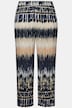 Culotte, knielengte, crash, batikstrepen, elastische tailleband