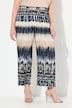 Culotte, knielengte, crash, batikstrepen, elastische tailleband