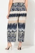 Culotte, knielengte, crash, batikstrepen, elastische tailleband