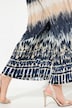 Culotte, knielengte, crash, batikstrepen, elastische tailleband