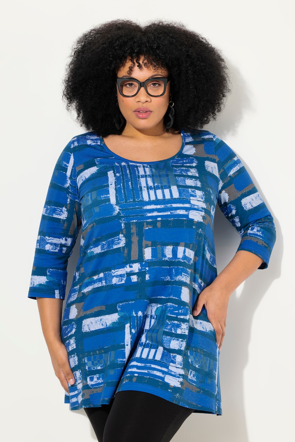 Große Größen Longshirt, Damen, blau, Größe: 62/64, Baumwolle, Ulla Popken