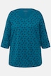 Dlouhé tričko, puntíky, A střih, kulatý výstřih, 3/4 rukávy