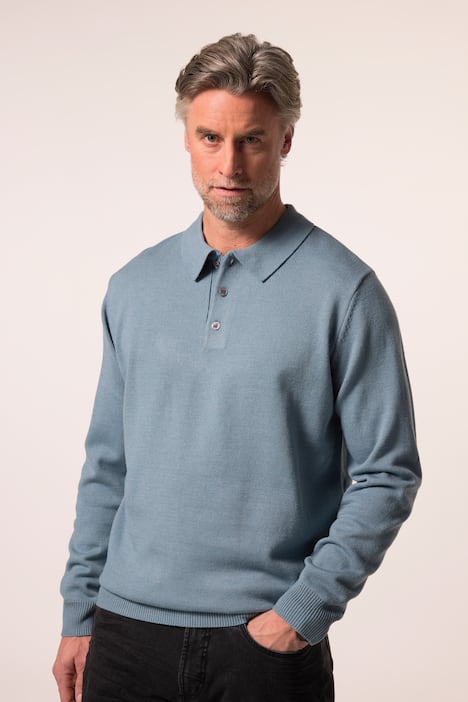Boston Park Strick-Poloshirt, Langarm, bis 84/86