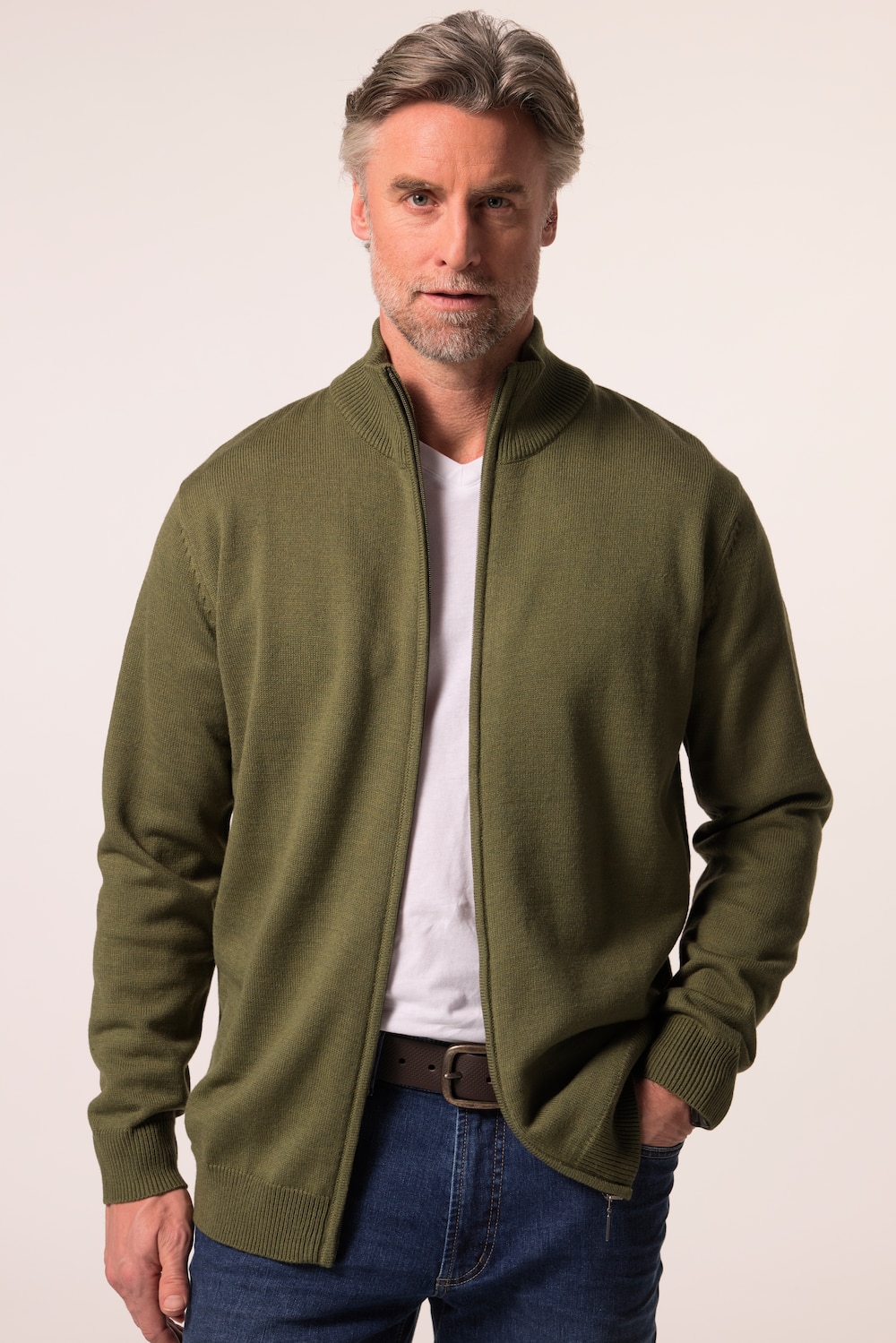 Boston Park Strickjacke, Langarm, Stehkragen, bis 84/86