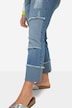 Jeans, brede ben, patches, 5 lommer, opslagssøm
