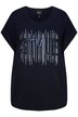 Tričko, motiv z ozdobných kamínků, oversize, kulatý výstřih, krátké rukávy