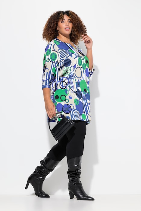 Matte Jersey Geometric Bubble Print Tunic