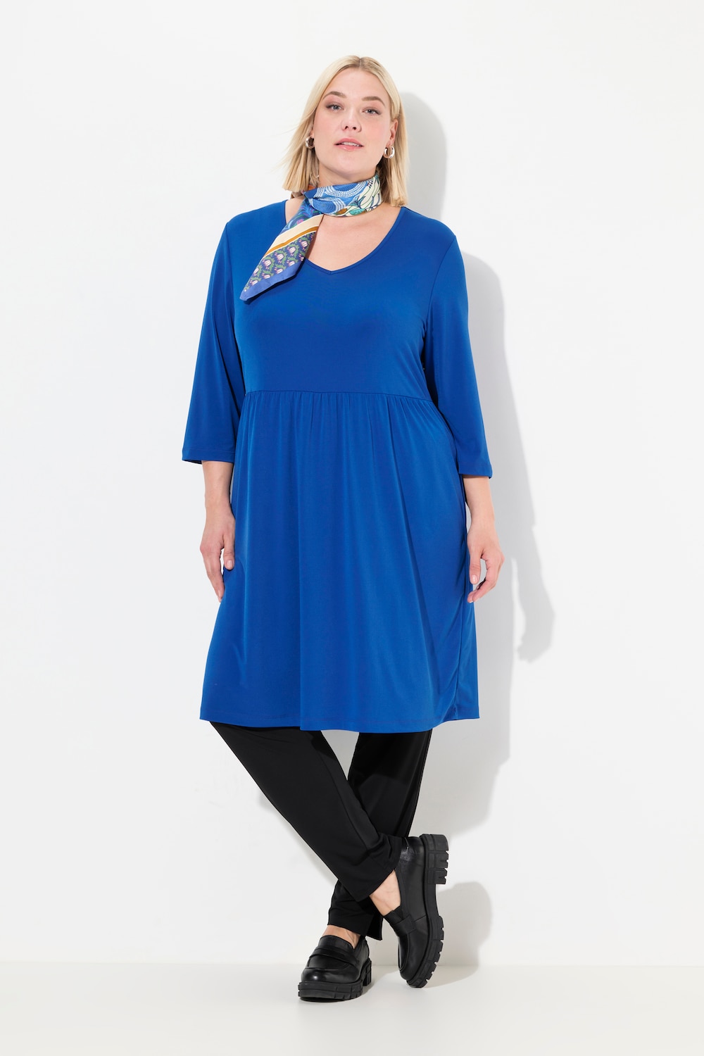 Große Größen Longshirt, Damen, blau, Größe: 46/48, Polyester, Ulla Popken